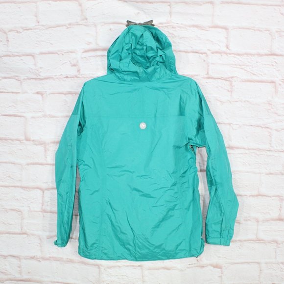 Marmot PreCip Blue 100% Nylon Full Zip Hooded Lined Windproof Rain Jacket Size L - Picture 5 of 11